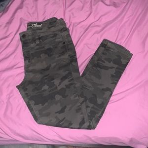 High rise camouflage pants